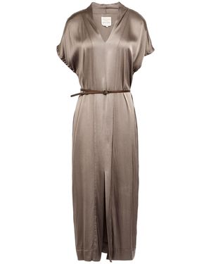 ALESSIA SANTI Taupe Midi Dress Viscose, Elastane - Natural