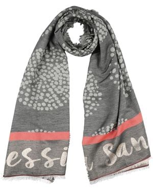 ALESSIA SANTI Scarf Cotton, Viscose, Metallic Fiber - Gray