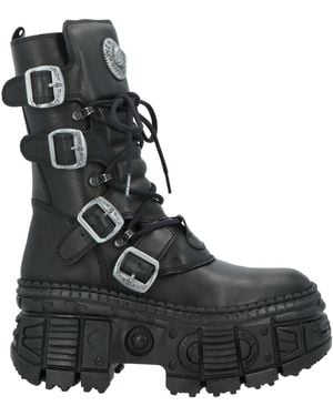 New Rock Ankle Boots - Black