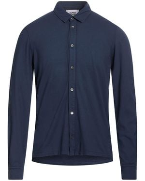 Alpha Studio Midnight Shirt Cotton, Elastane - Blue