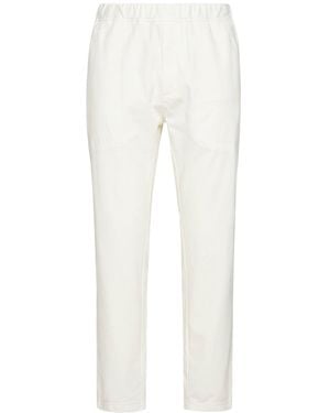 Lardini Trousers Cotton, Polyamide, Elastane - White
