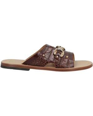MICH SIMON Chocolate Sandals Leather - Brown
