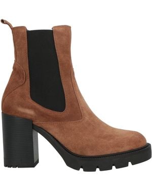 Janet & Janet Ankle Boots Leather - Brown