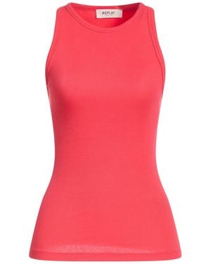 Replay Coral Tank Top Cotton, Elastane - Pink