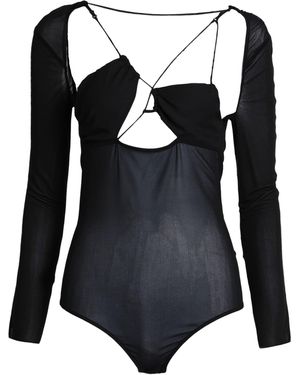 Nensi Dojaka Bodysuit Silk, Elastane - Black