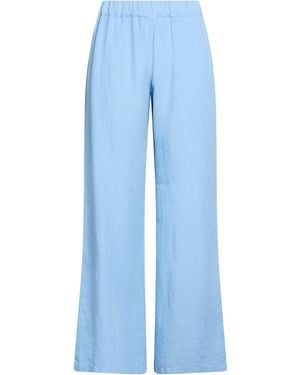 120% Lino Pants Linen - Blue