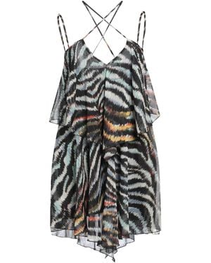 Just Cavalli Mini Dress Polyester, Metallic Polyester - White