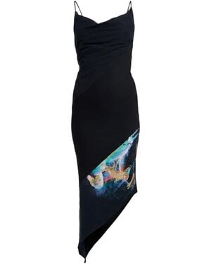 Conner Ives Maxi Dress Recycled Cotton, Cotton - Blue