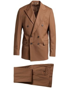 Brian Dales Suit Polyester, Wool, Elastane - Brown