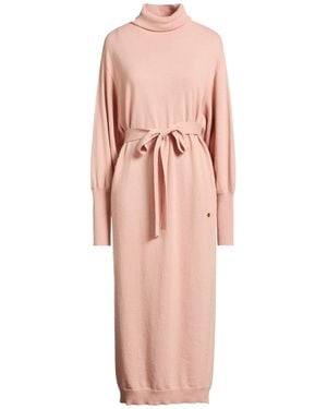 Ottod'Ame Blush Midi Dress Merino Wool, Viscose, Polyamide, Cashmere - Pink