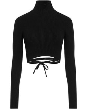 A PAPER KID Rollkragenpullover - Schwarz