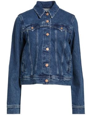 7 For All Mankind Denim Outerwear Cotton, Elastane - Blue