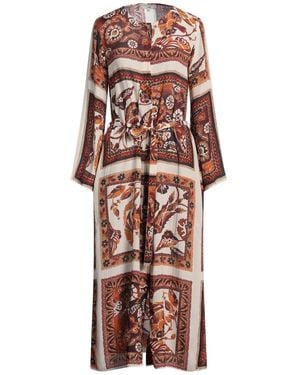 Antonelli Ivory Maxi Dress Viscose, Silk - White