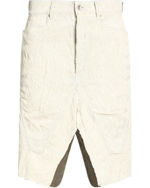 Rick Owens Cream Midi Skirt Cotton - Natural