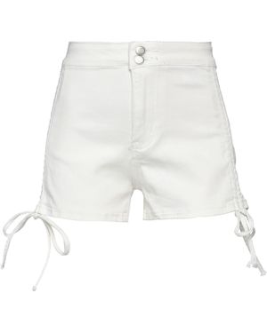 VANESSA SCOTT Ivory Shorts & Bermuda Shorts Cotton, Polyester - White