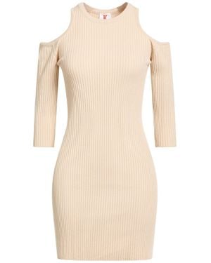 Kontatto Mini Dress Viscose, Acrylic, Elastane - Natural