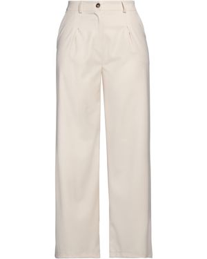 Futur Ivory Trousers Polyester, Viscose, Elastane - White