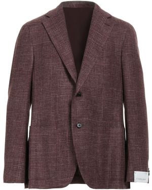 Caruso Burgundy Blazer Wool, Silk, Linen - Brown