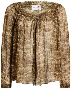 Isabel Marant Khaki Top Viscose - Brown
