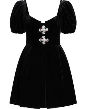 Self-Portrait Mini Dress - Black