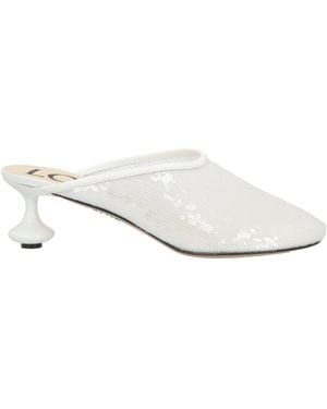 Loewe Mules & Clogs Textile Fibres - White