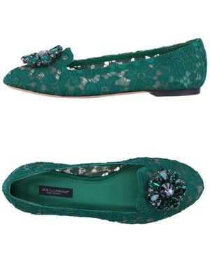 Dolce & Gabbana Vally Taormina Lace Ballerina Shoes - Green