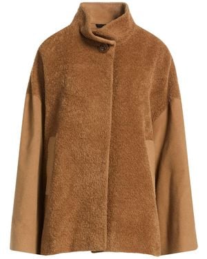 Cinzia Rocca Coat Virgin Wool, Alpaca Wool - Brown