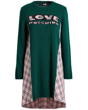 Love Moschino Mini Dress Polyamide, Viscose, Wool, Cashmere - Green