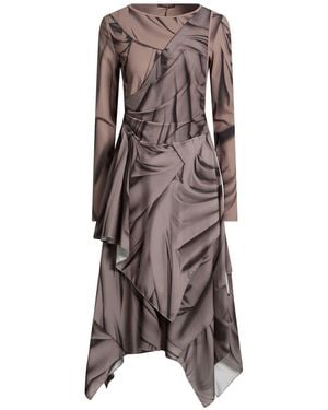 High Midi Dress - Brown