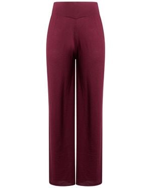 Anna Molinari Trousers Merino Wool - Red