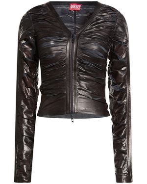 DIESEL Shirt Acetate, Elastane - Black