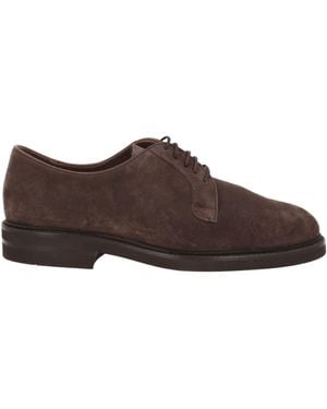 BERWICK  1707 Khaki Lace-Up Shoes Leather - Brown