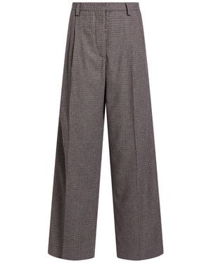 ZENGGI Brick Pants Wool, Viscose, Polyester, Elastane - Gray