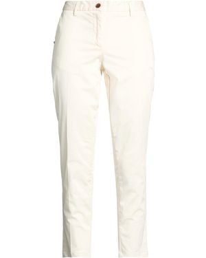 White Sand Ivory Pants Cotton, Elastane - White
