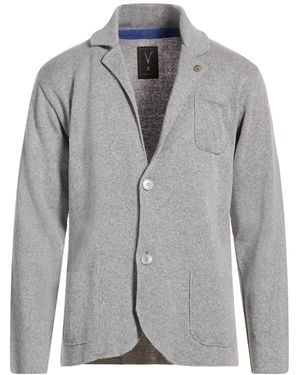 V2® BRAND Light Blazer Acrylic, Cotton - Gray