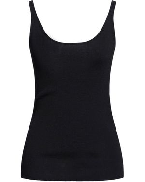 ANNAGRETA Tank Top Virgin Wool, Silk - Black