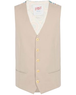 Bob Tailored Vest Polyester, Viscose, Elastane - White