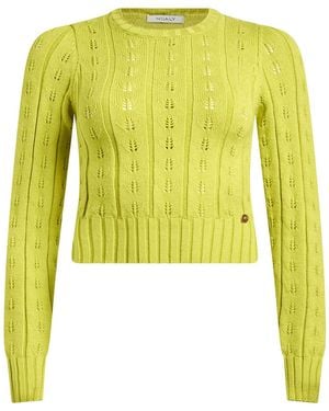 NUALY Lime Jumper Viscose, Polyester, Polyamide - Yellow