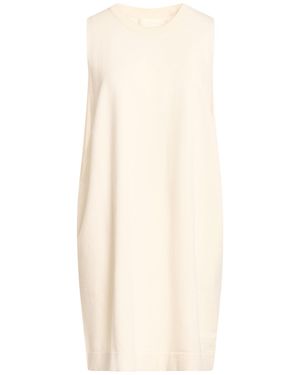 Isabel Benenato Cream Mini Dress Viscose, Polyester - White