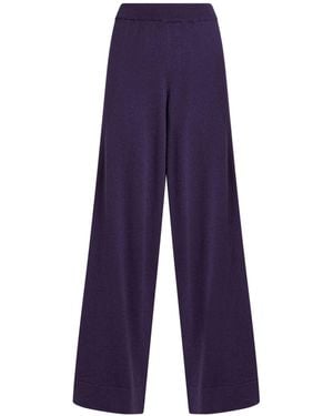 SEVENTY VENEZIA Dark Pants Wool, Cashmere - Purple