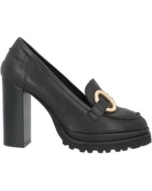 Elvio Zanon Loafers Leather - Black