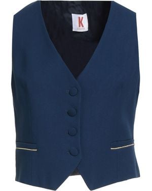 Kontatto Tailored Vest Viscose, Polyester - Blue