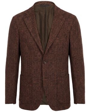 Caruso Blazer Wool, Silk - Brown