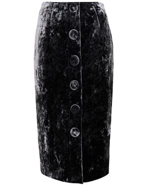 Vivetta Midi Skirt Polyester, Viscose, Elastane, Polyurethane - Black