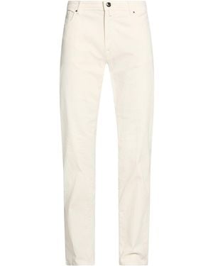 Berwich Ivory Pants Cotton, Elastane - White