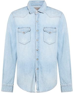Messagerie Denim Shirt Cotton, Linen - Blue
