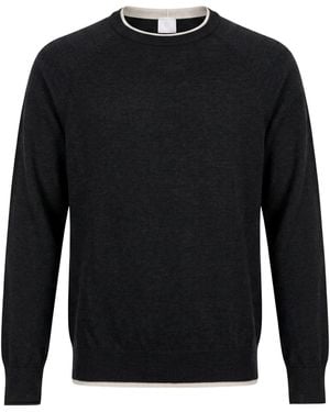 Eleventy Platinum Charcoal Jumper Wool - Blue