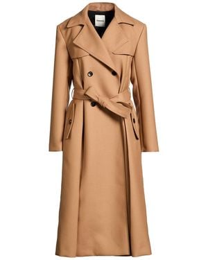 Sandro Overcoat & Trench Coat Polyester, Wool - Natural