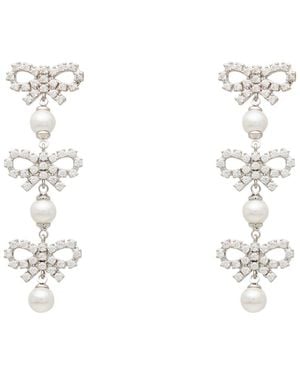 Self-Portrait Boucles D'Oreilles - Blanc