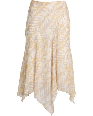 Patrizia Pepe Midi Skirt Polyester - White